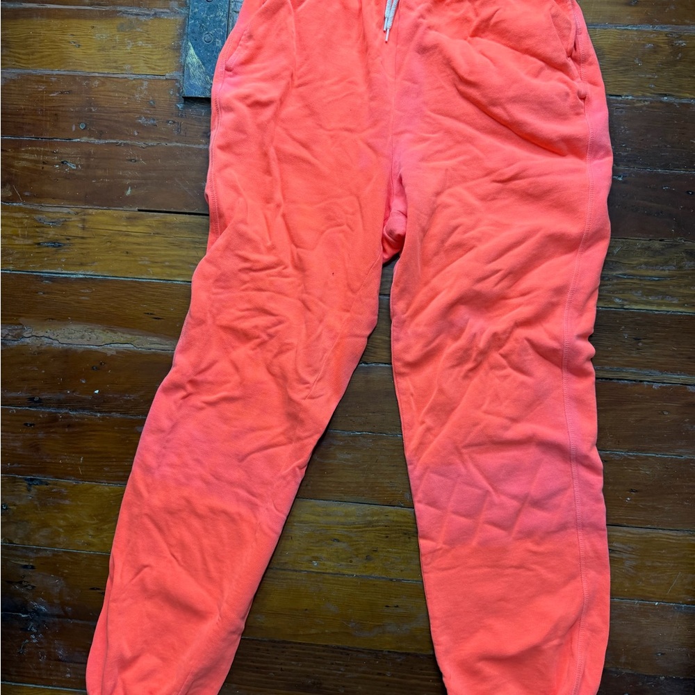 Orange sweat pants